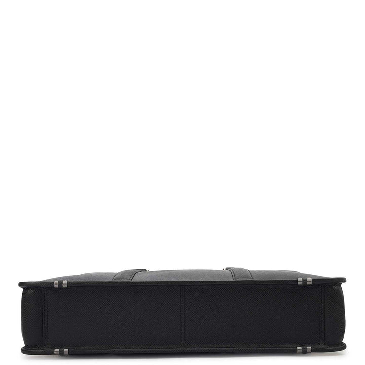 Franzy Leather Laptop Bag - Black