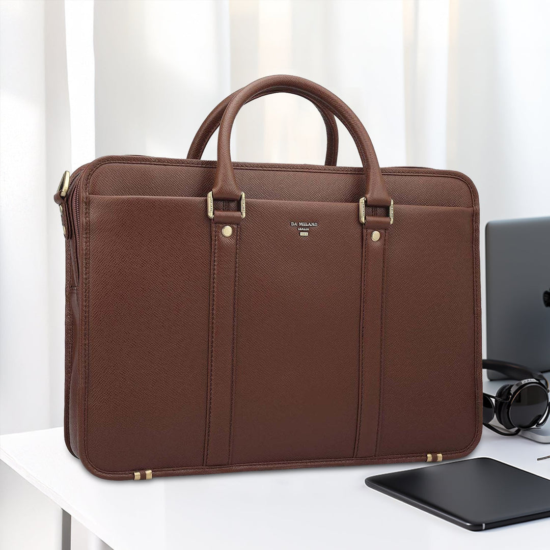 Franzy Leather Laptop Bag - Date