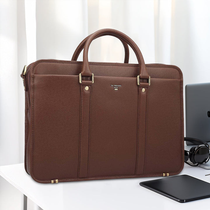 Franzy Leather Laptop Bag - Date