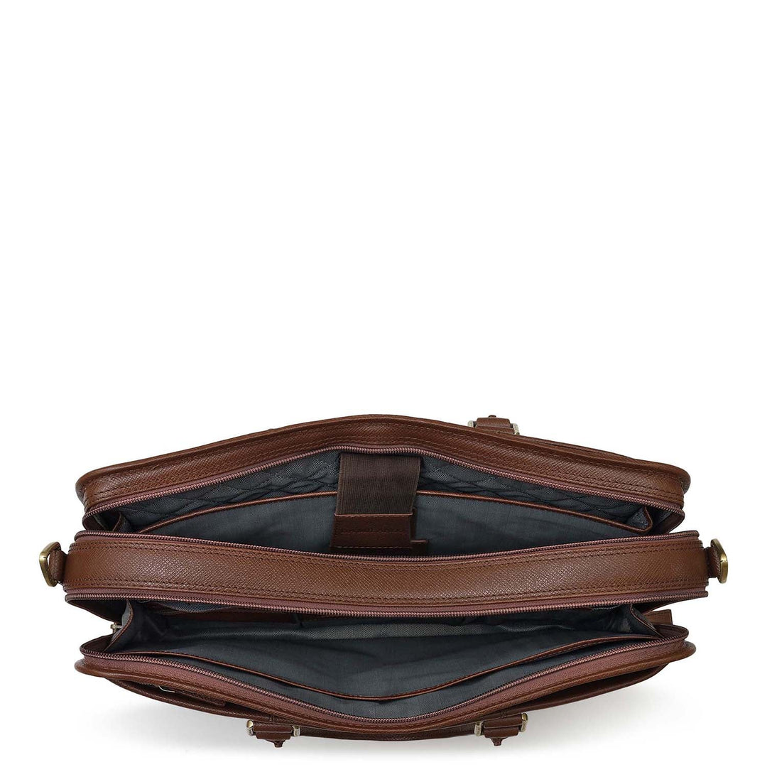Franzy Leather Laptop Bag - Date