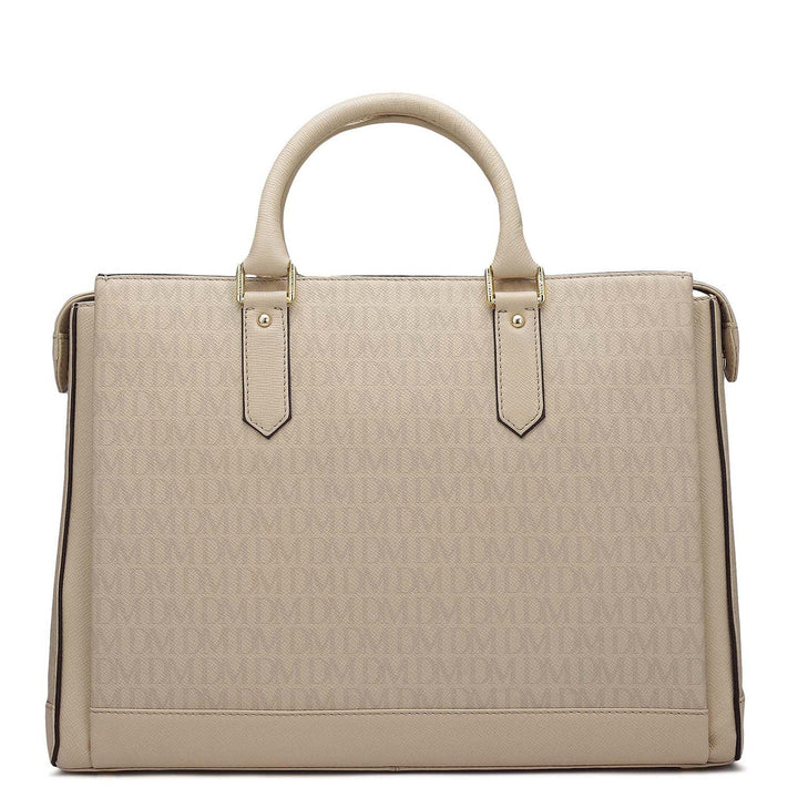 Monogram Franzy Leather Laptop Bag - Dove