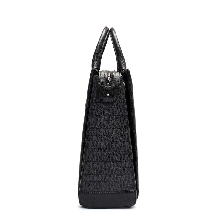 Monogram Franzy Leather Laptop Bag - Black