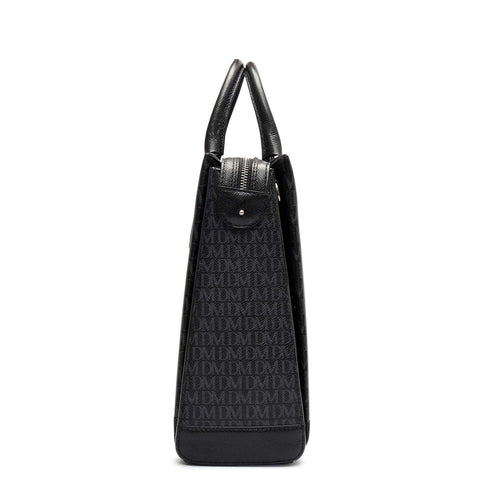 Monogram Franzy Leather Laptop Bag - Black
