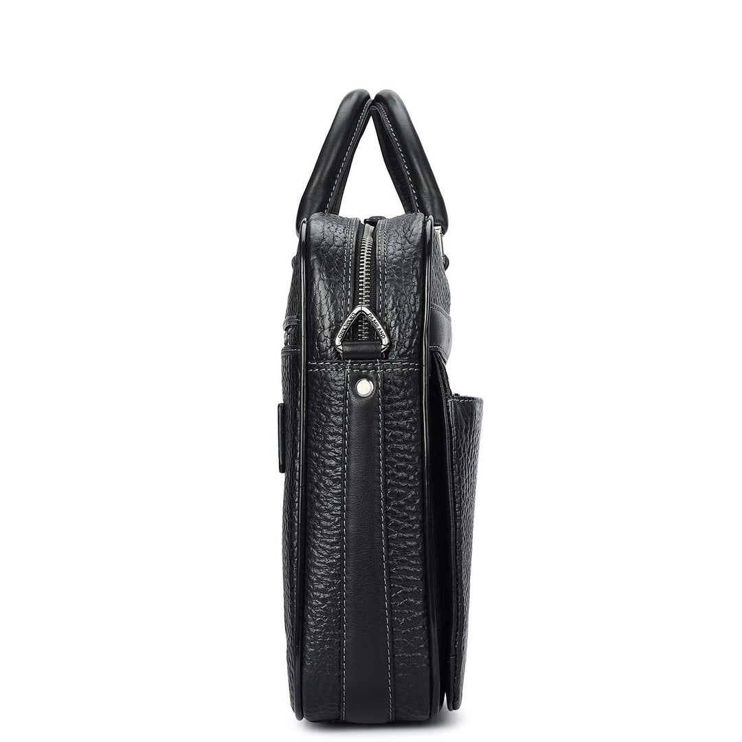 Bub Leather Laptop Bag - Black