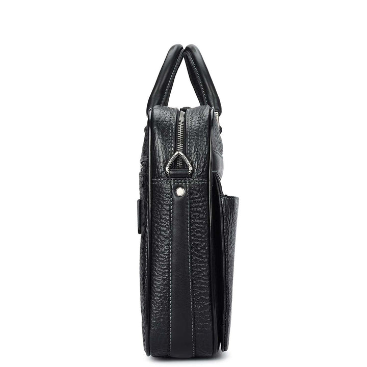 Bub Leather Laptop Bag - Black