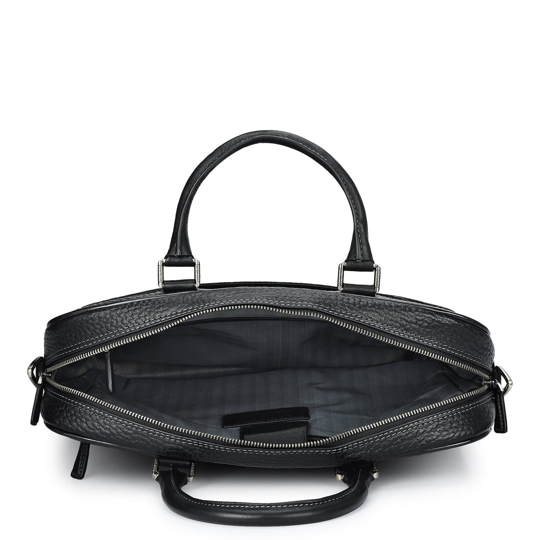 Bub Leather Laptop Bag - Black