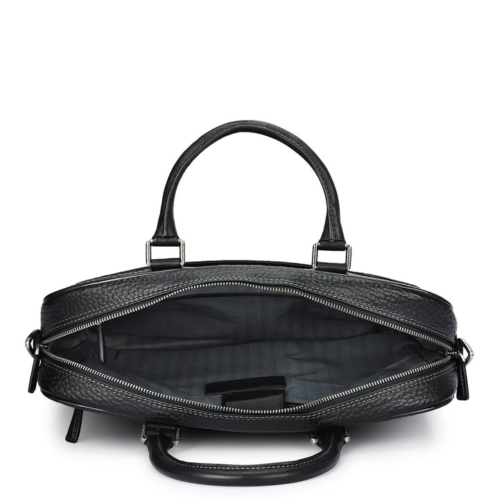 Bub Leather Laptop Bag - Black