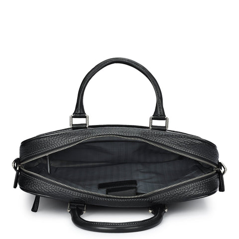 Bub Leather Laptop Bag - Black