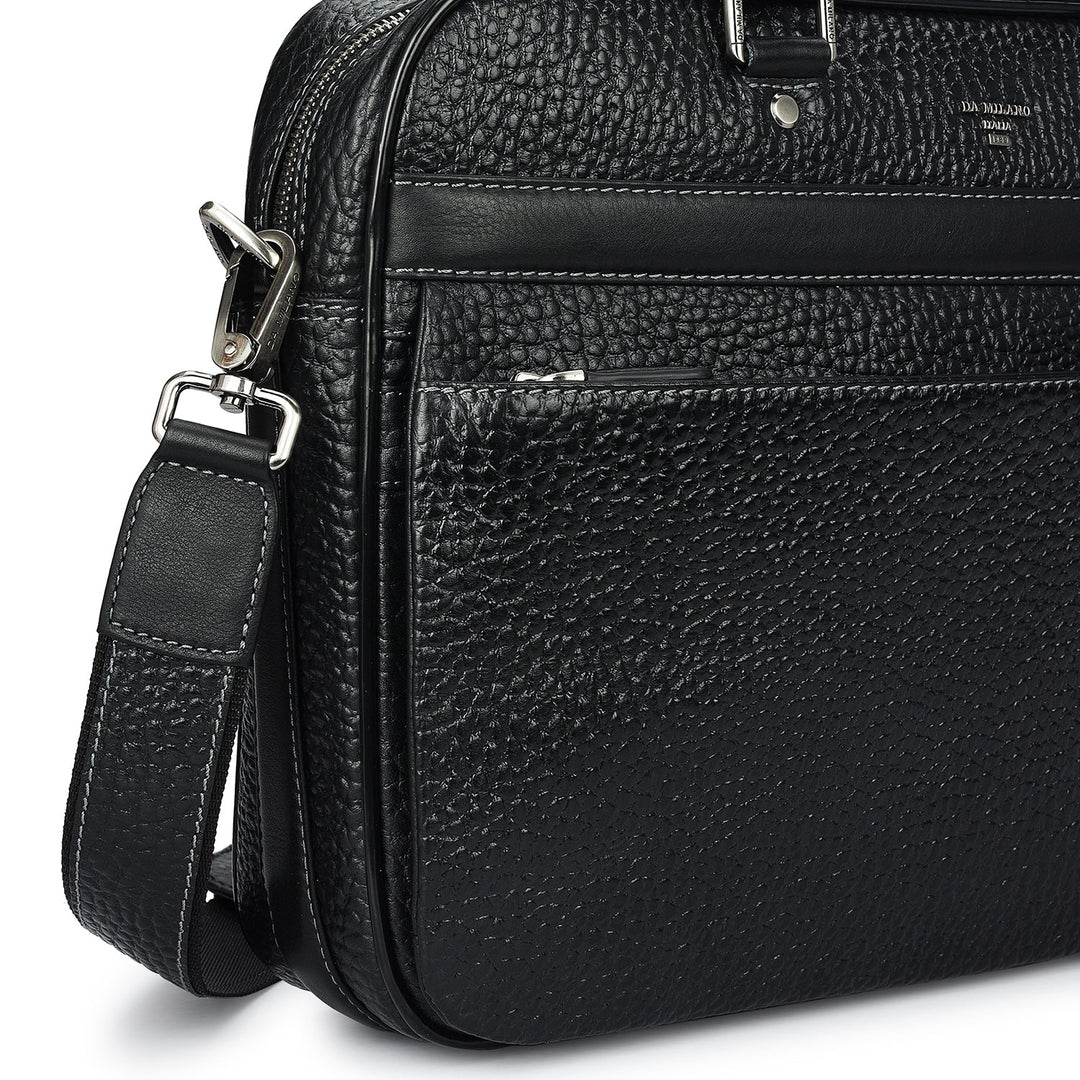 Bub Leather Laptop Bag - Black