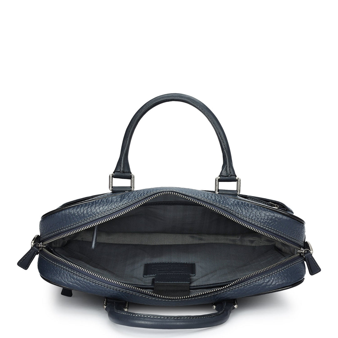 Bub Leather Laptop Bag - Dark Blue