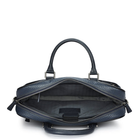 Bub Leather Laptop Bag - Dark Blue