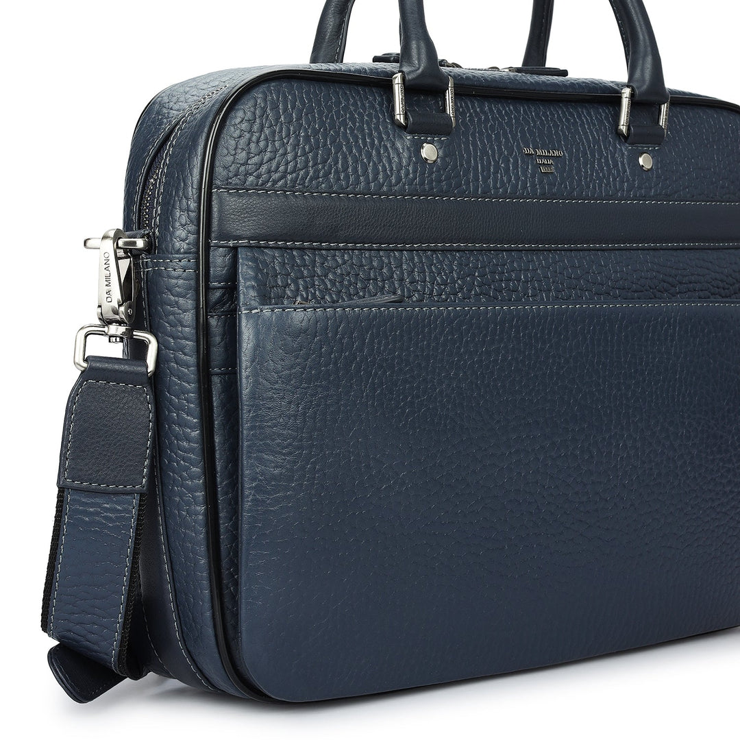 Bub Leather Laptop Bag - Dark Blue