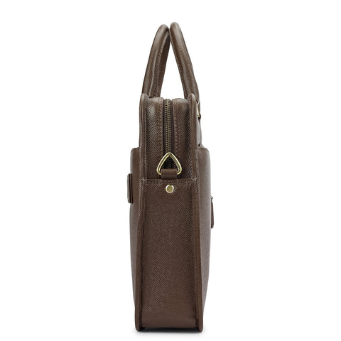 Franzy Leather Laptop Bag - Walnut