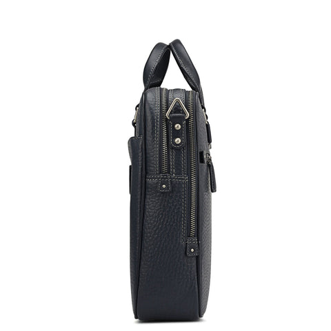 Bub Leather Laptop Bag - Blue