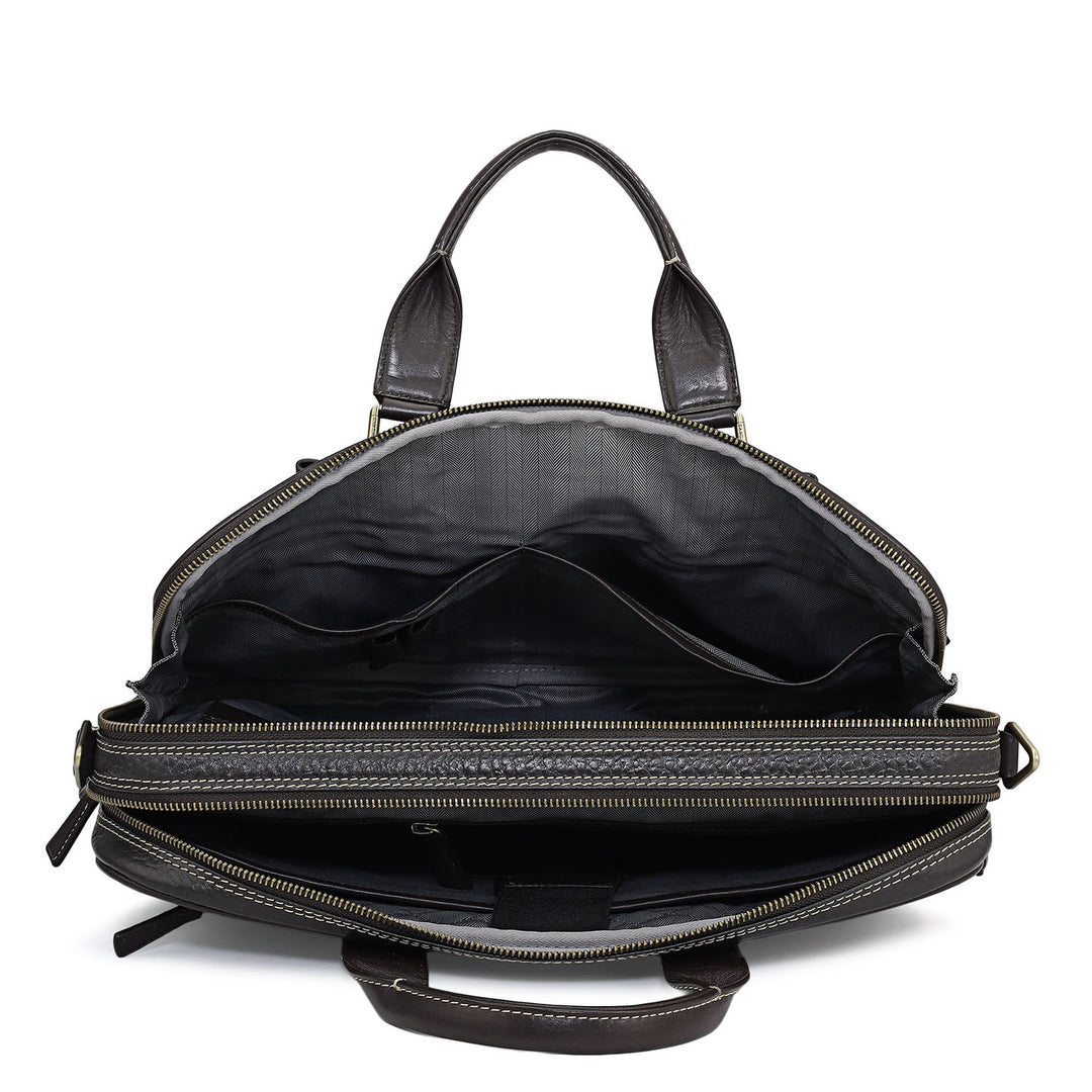 Bub Leather Laptop Bag - Brown