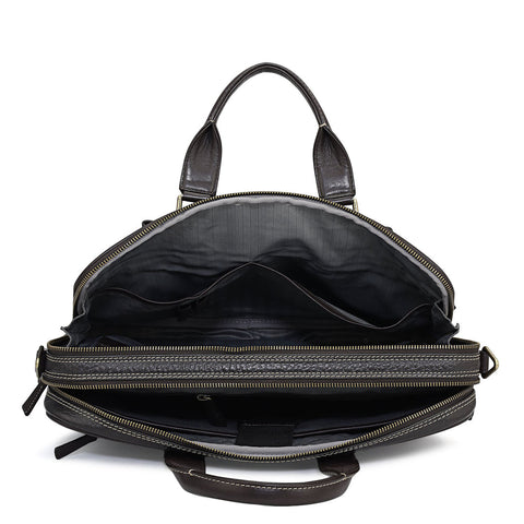 Bub Leather Laptop Bag - Brown
