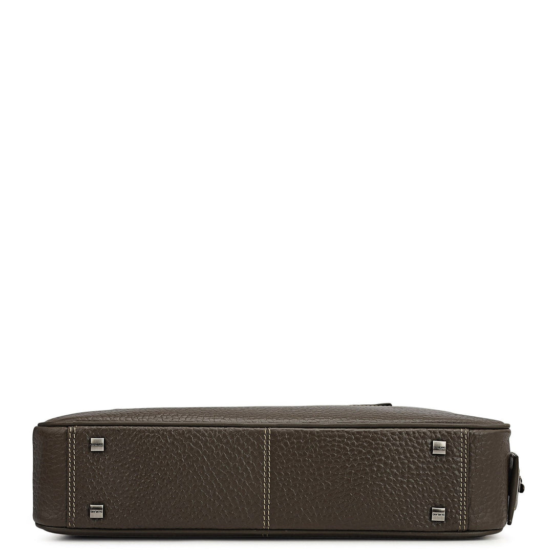 Bub Leather Laptop Bag - Taupe