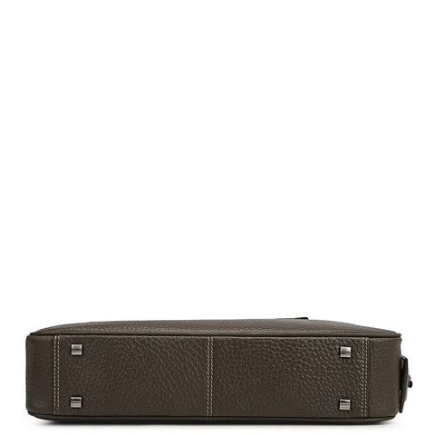Bub Leather Laptop Bag - Taupe