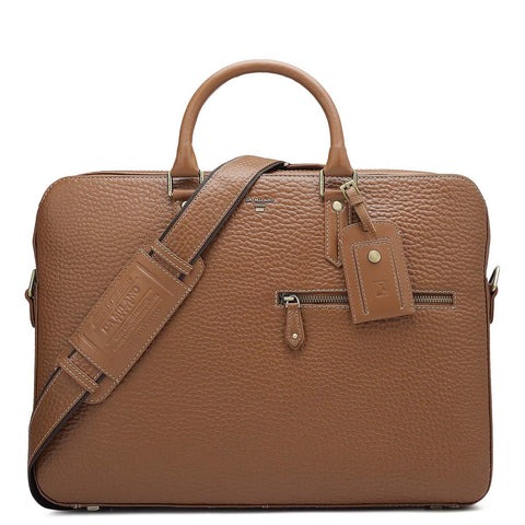 Bub Leather Laptop Bag - Cognac