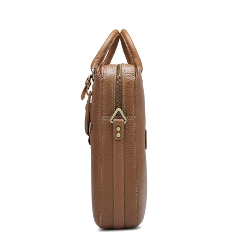 Bub Leather Laptop Bag - Cognac