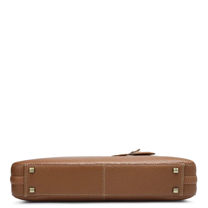 Bub Leather Laptop Bag - Cognac