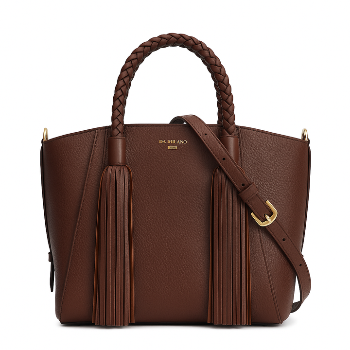 Small Wax Leather Satchel - Espresso