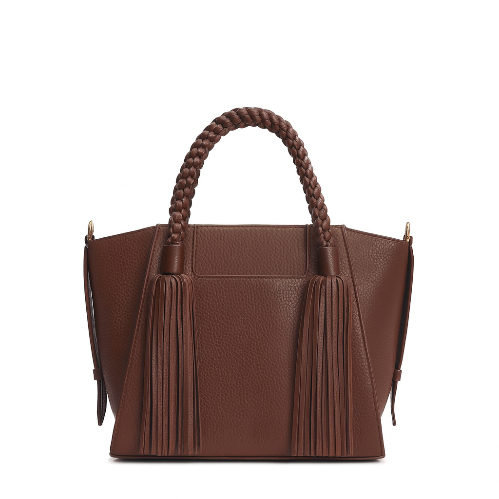 Small Wax Leather Satchel - Espresso