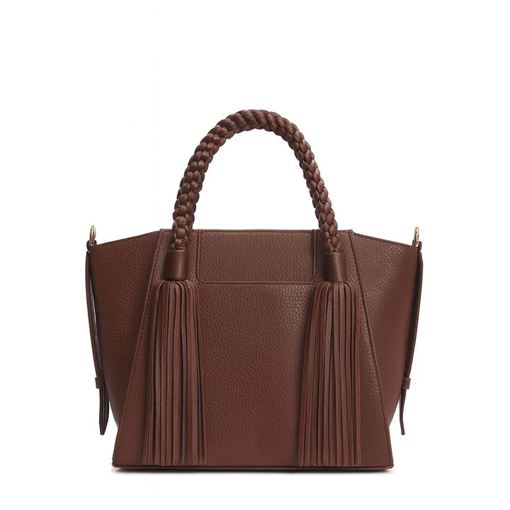 Small Wax Leather Satchel - Espresso