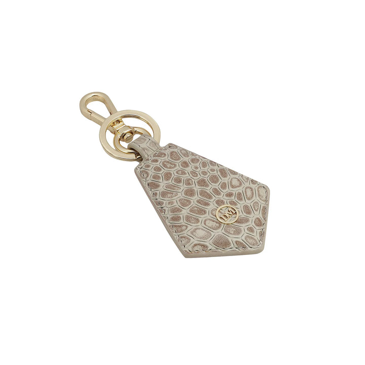 Croco Leather Key Chain - Frost