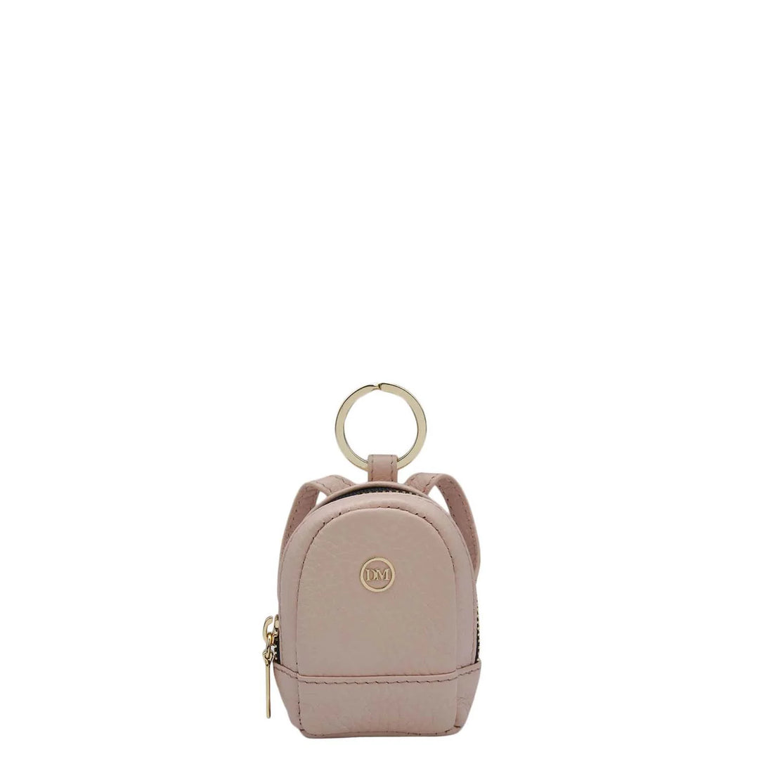 Wax Leather Key Chain - Baby Pink