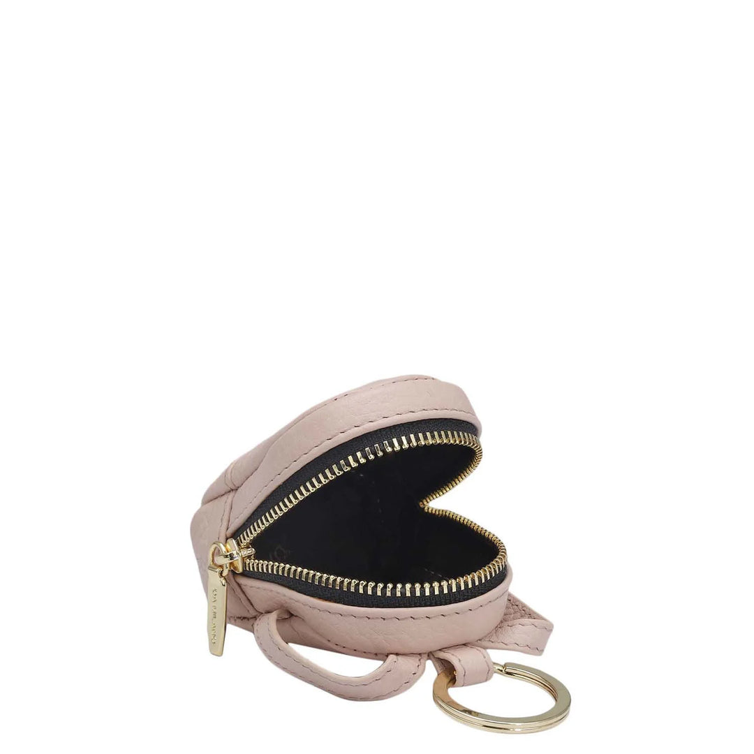 Wax Leather Key Chain - Baby Pink