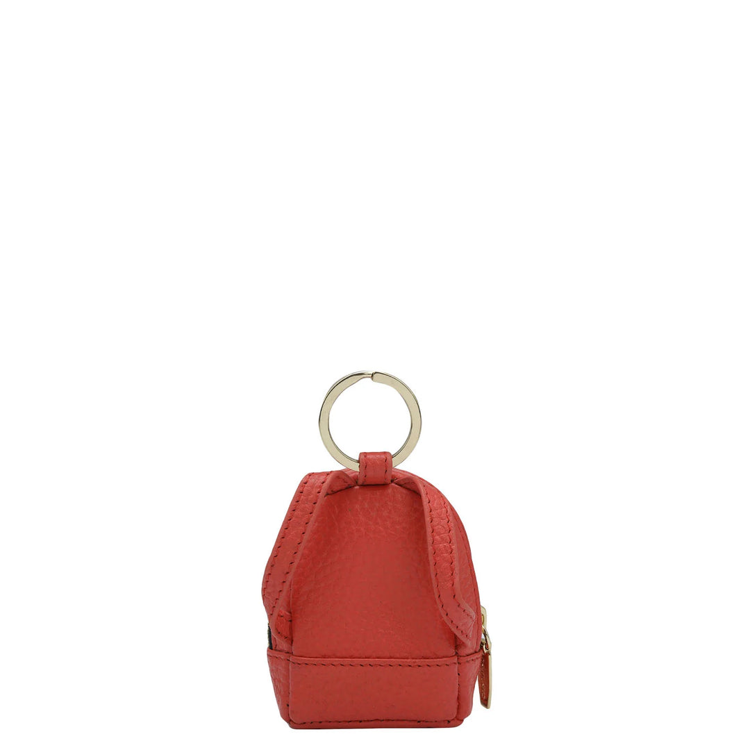 Wax Leather Key Chain - Corallo