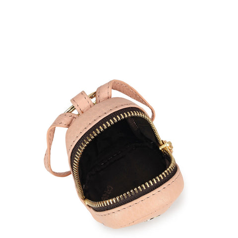 Wax Leather Key Chain - Feather