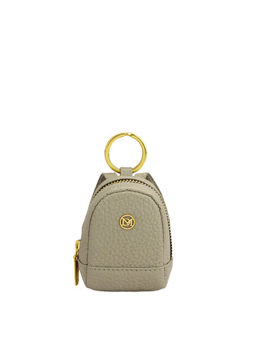 Wax Leather Key Chain - Khaki
