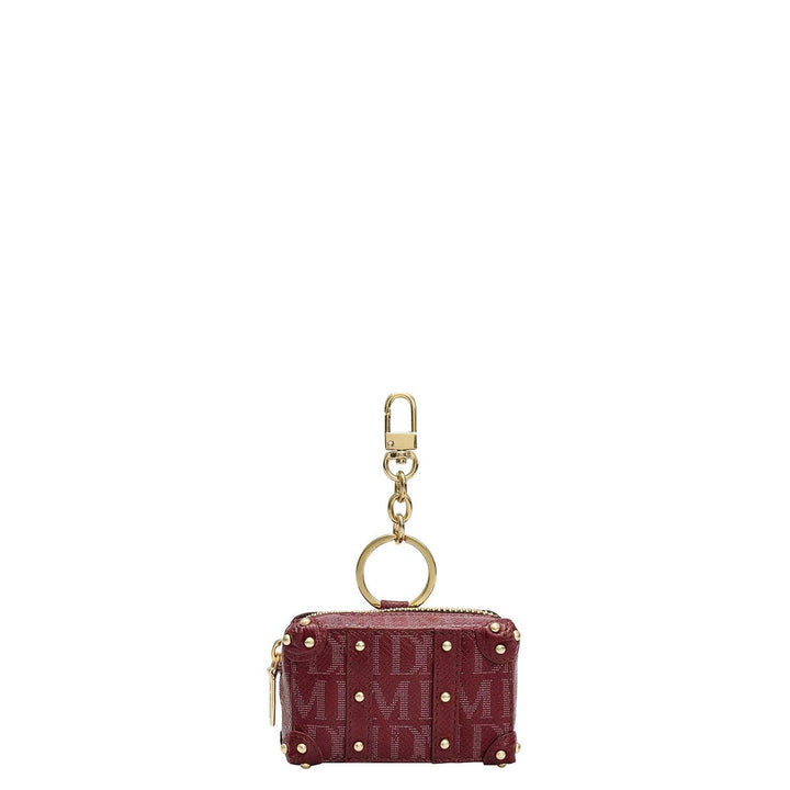 Monogram Leather Key Chain - Blood Stone