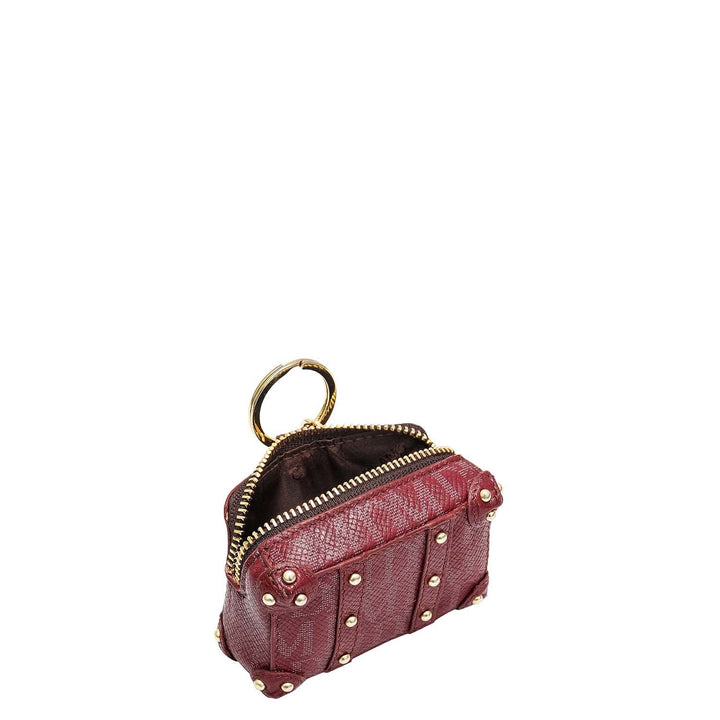 Monogram Leather Key Chain - Blood Stone