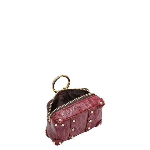 Monogram Leather Key Chain - Blood Stone