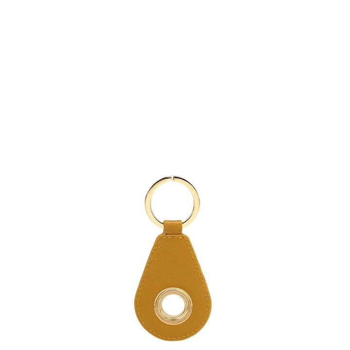 Franzy Leather Key Chain - Mustard