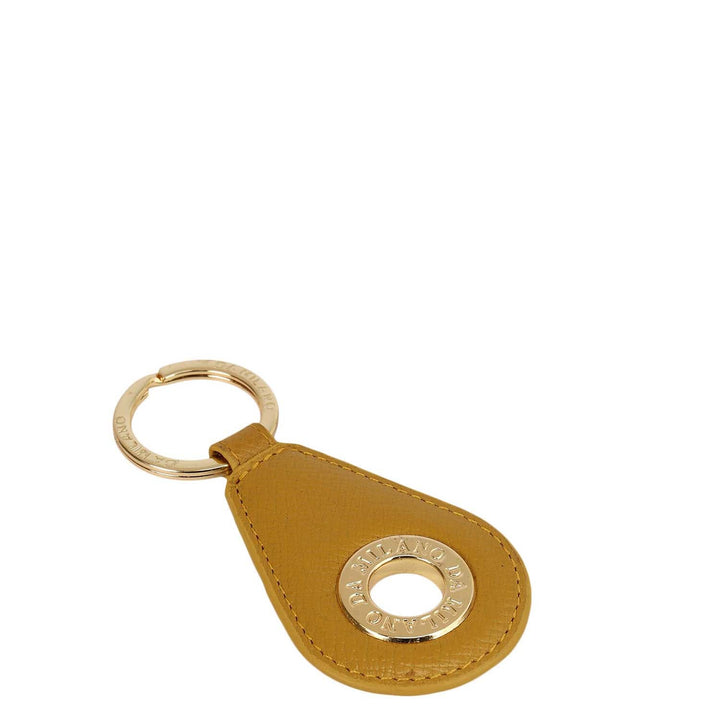 Franzy Leather Key Chain - Mustard