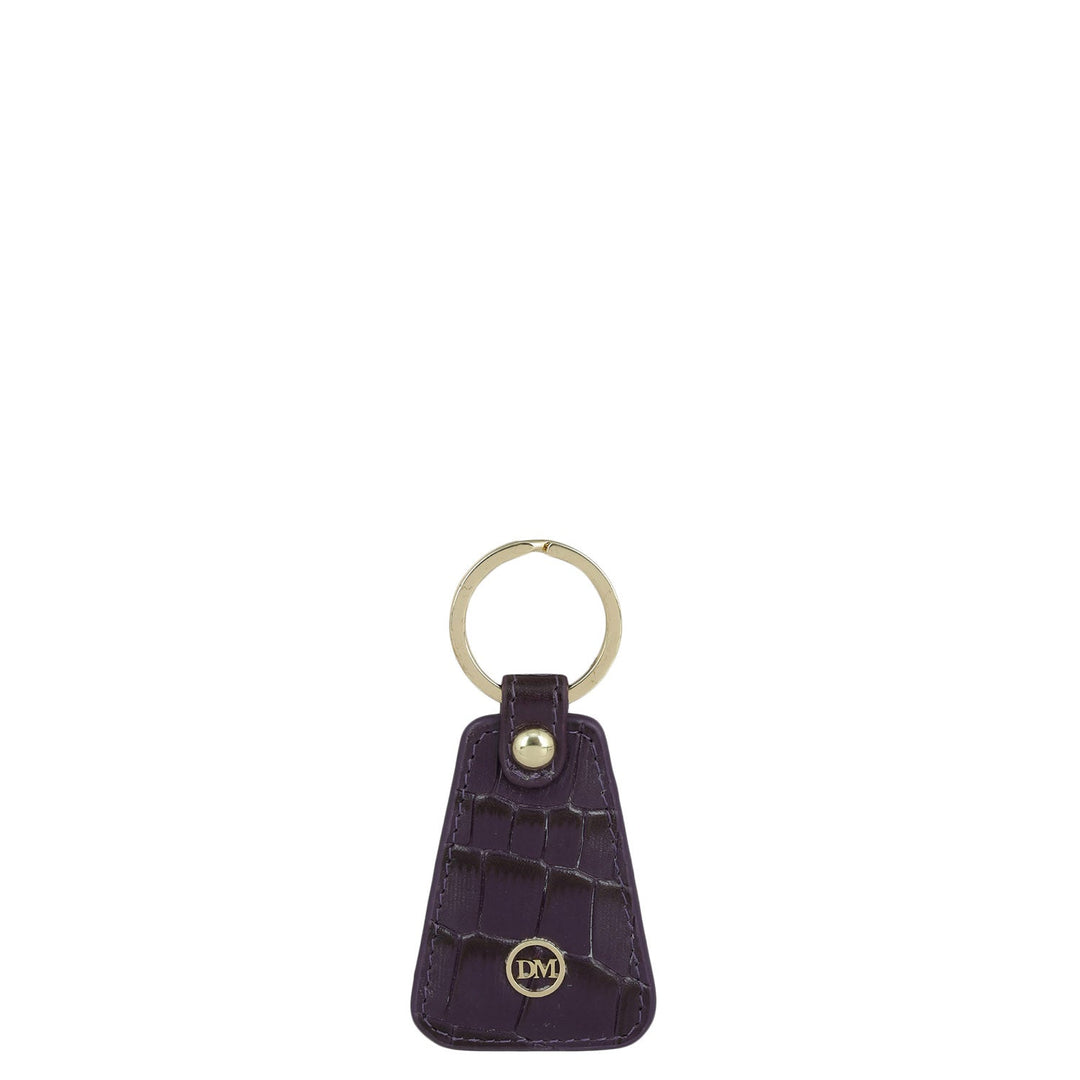 Croco Leather Key Chain - Grapevine