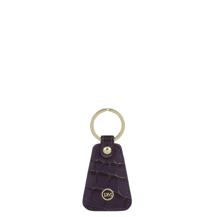 Croco Leather Key Chain - Grapevine