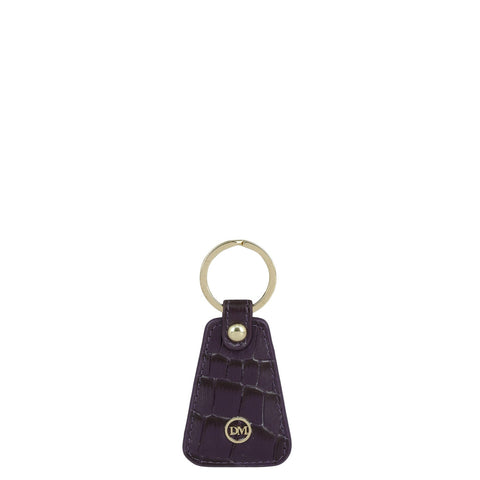 Croco Leather Key Chain - Grapevine