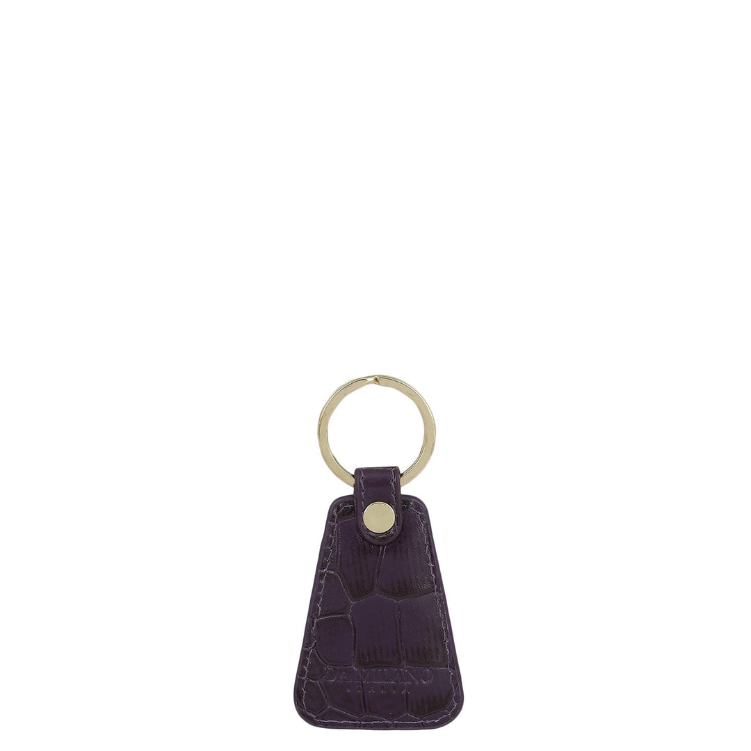 Croco Leather Key Chain - Grapevine