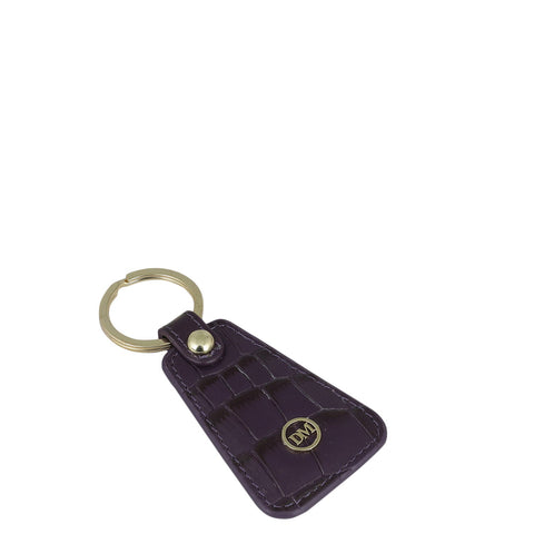 Croco Leather Key Chain - Grapevine