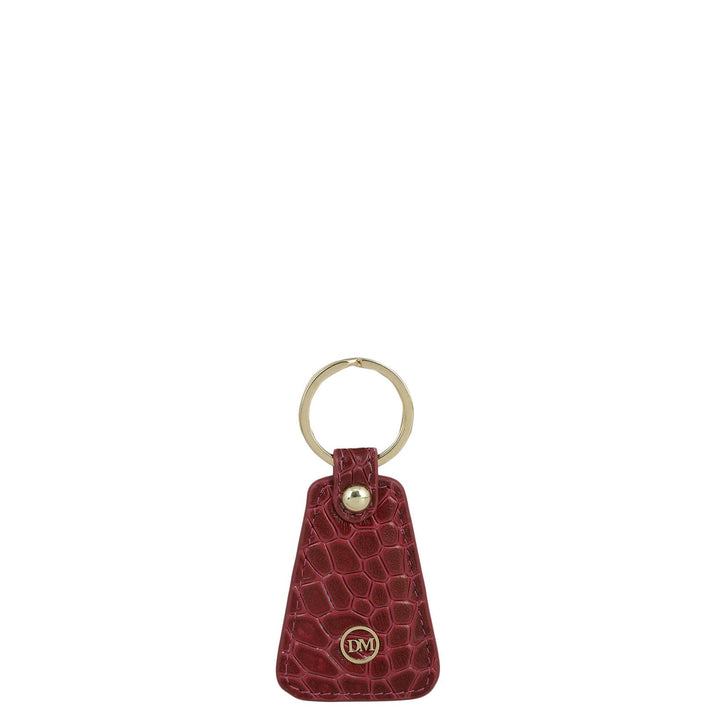 Croco Leather Key Chain - Plumberry