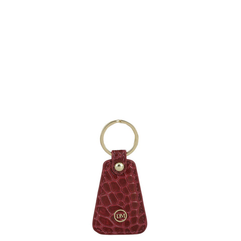 Croco Leather Key Chain - Plumberry
