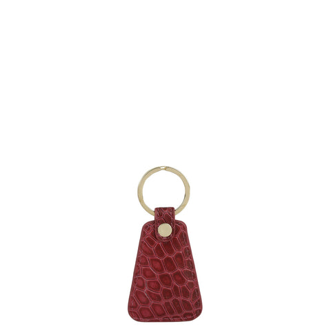 Croco Leather Key Chain - Plumberry