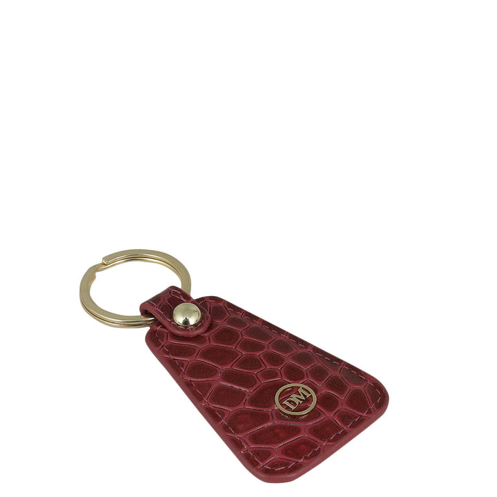 Croco Leather Key Chain - Plumberry