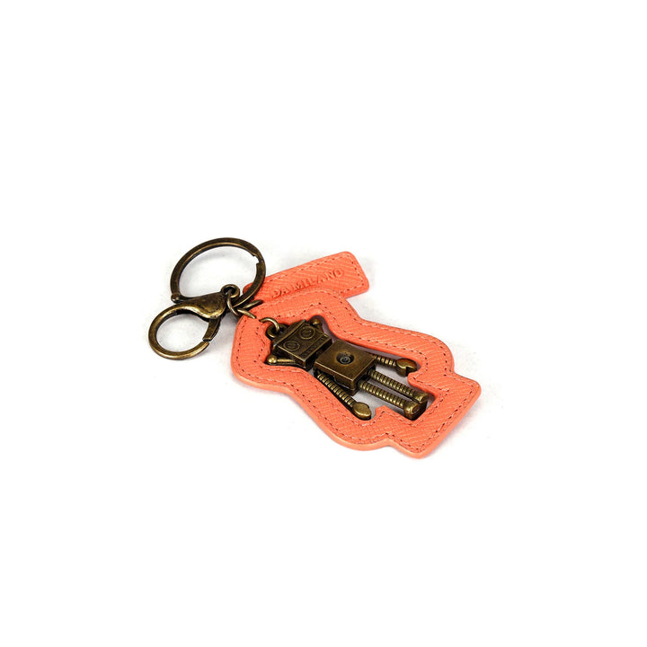 Franzy Leather Key Chain - Salmon