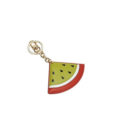 Wax Plain Leather Key Chain - Green Tea